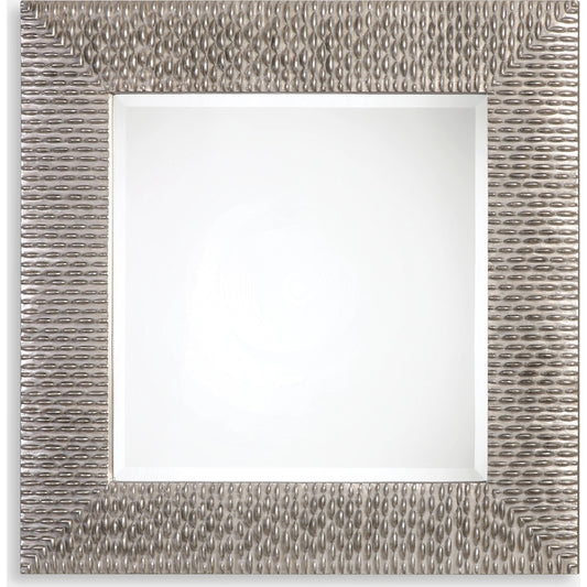 Cressida Mirror by Uttermost in silver. Made from pu leather, mirror, mdf in a modern style.