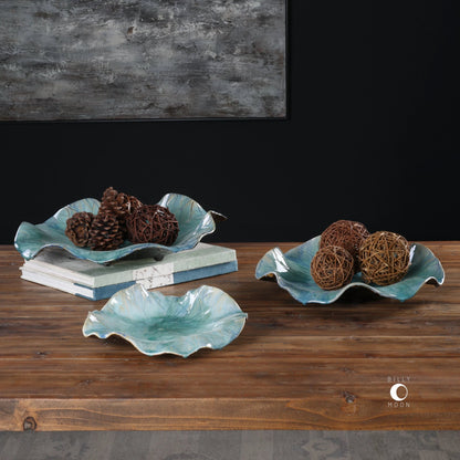 Abella Ceramic Flowers (Set of 3) by Uttermost. Made from ceramic in a modern style.
