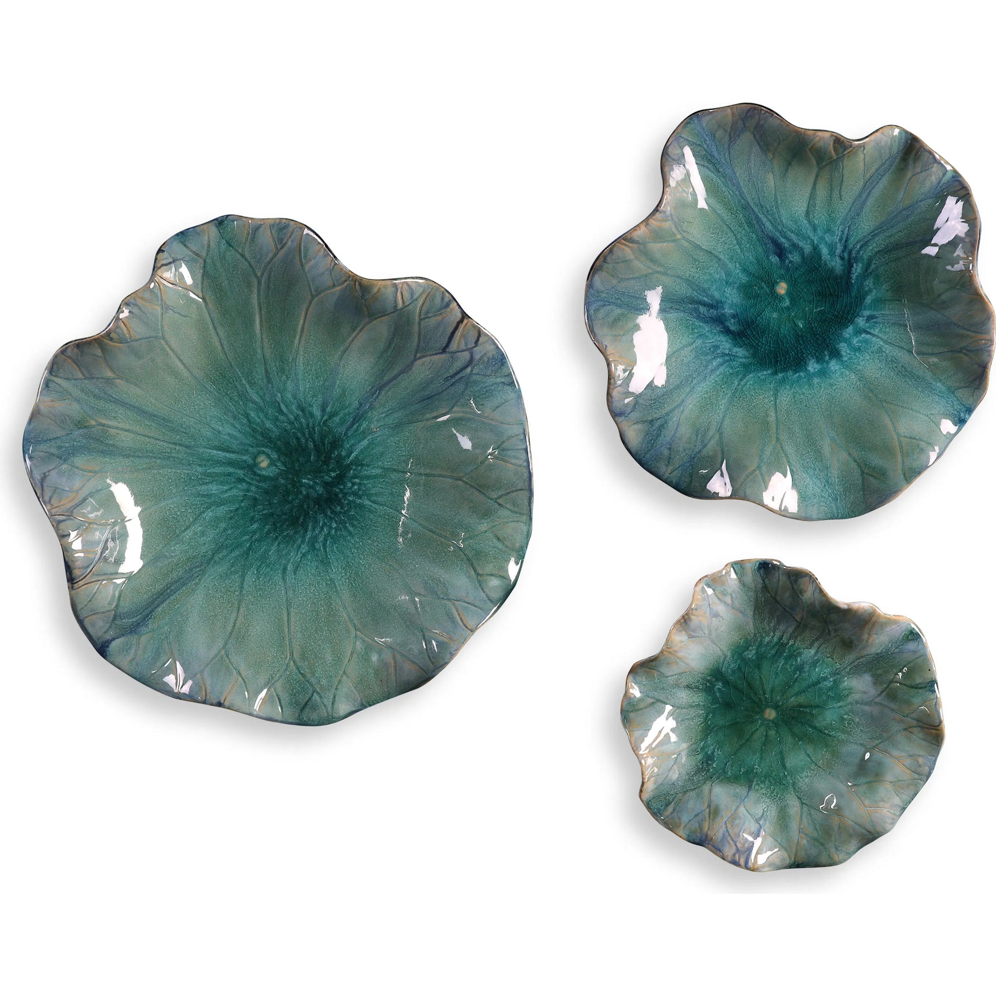 Abella Ceramic Flowers (Set of 3) by Uttermost. Made from ceramic in a modern style.