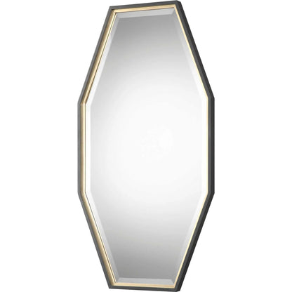 Savion Gold Octagon Mirror by Uttermost in gold. Made from pine, mdf, glass in a modern style.
