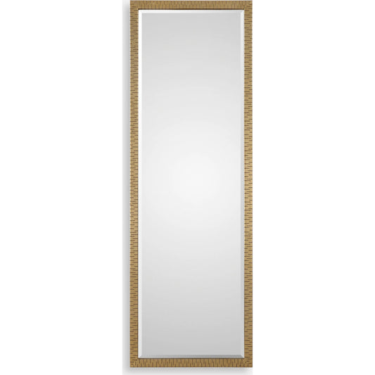 Vilmos Mirror by Uttermost in gold. Made from metal, glass, mdf in a modern style.
