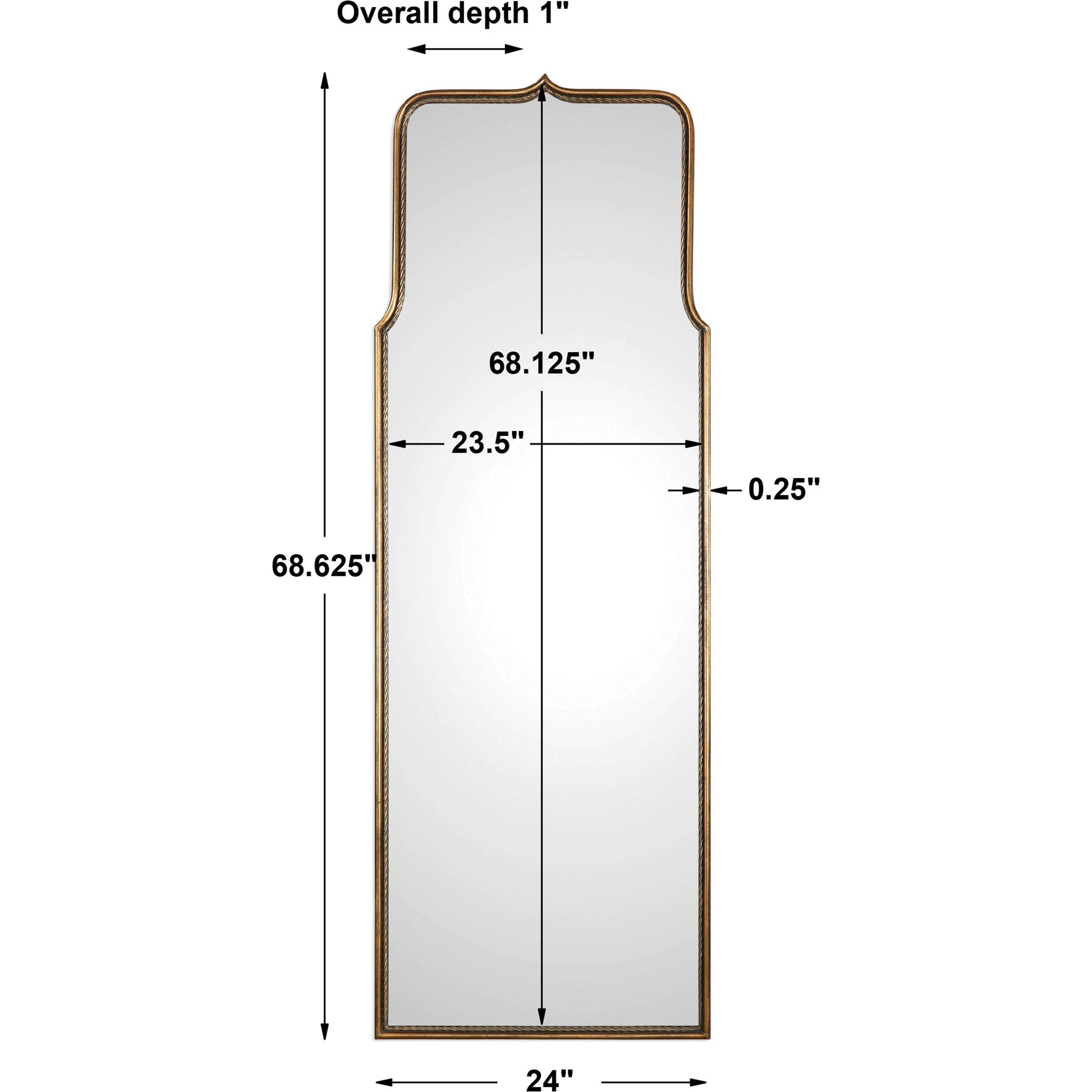 Adelasia Mirror by Uttermost in gold. Made from metal, glass, mdf in a transitional style.