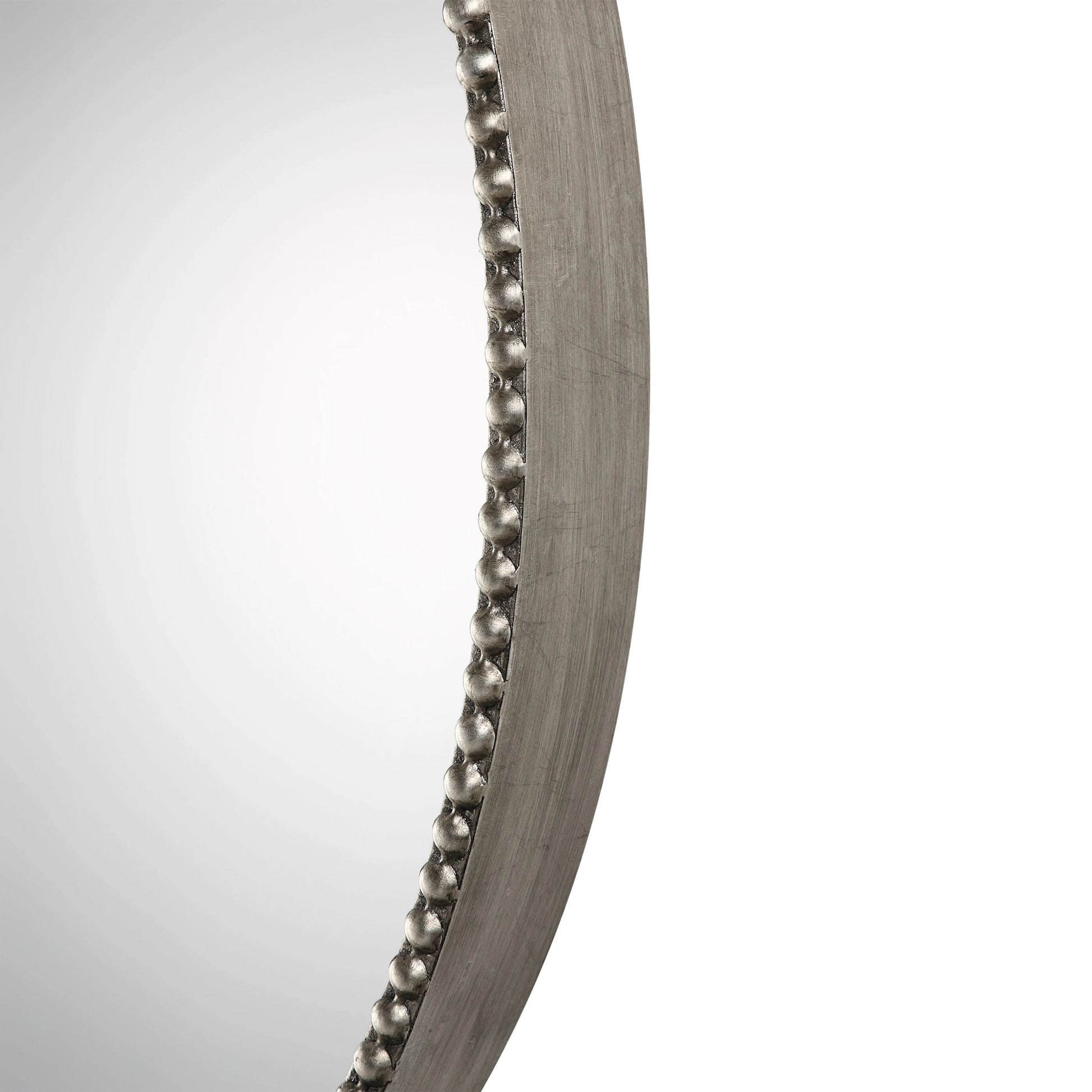 Stefania Beaded Round Mirror by Uttermost. Made from mirror, mdf, iron in a modern style.