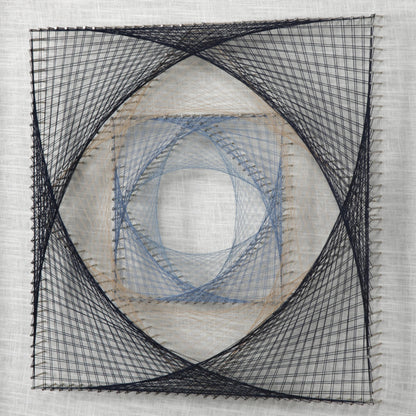 String Duet Geometric Art (Set of 2) by Uttermost in multi. Made from thread, pine, glass, fabric in a modern style.