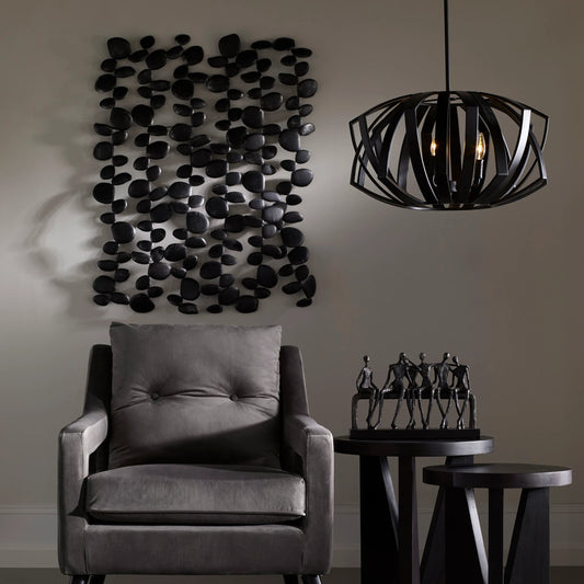 Skipping Stones Forged Iron Wall Art by Uttermost in multi and iron. Made from iron in a modern style.