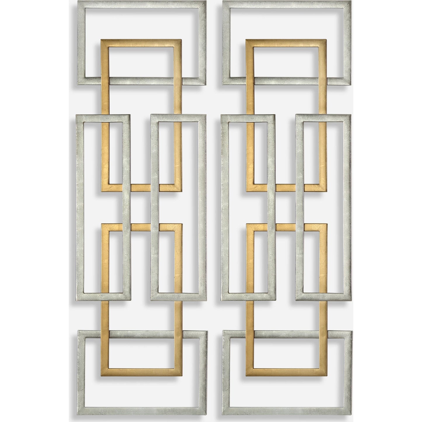 001 S-328739 | Primary Silo | Aerin Geometric Wall Art by Uttermost in multi. Made from iron in a modern style.