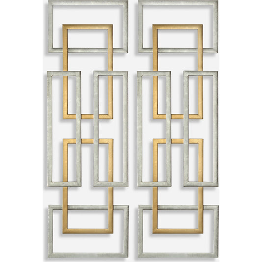 Aerin Geometric Wall Art by Uttermost in multi. Made from iron in a modern style.