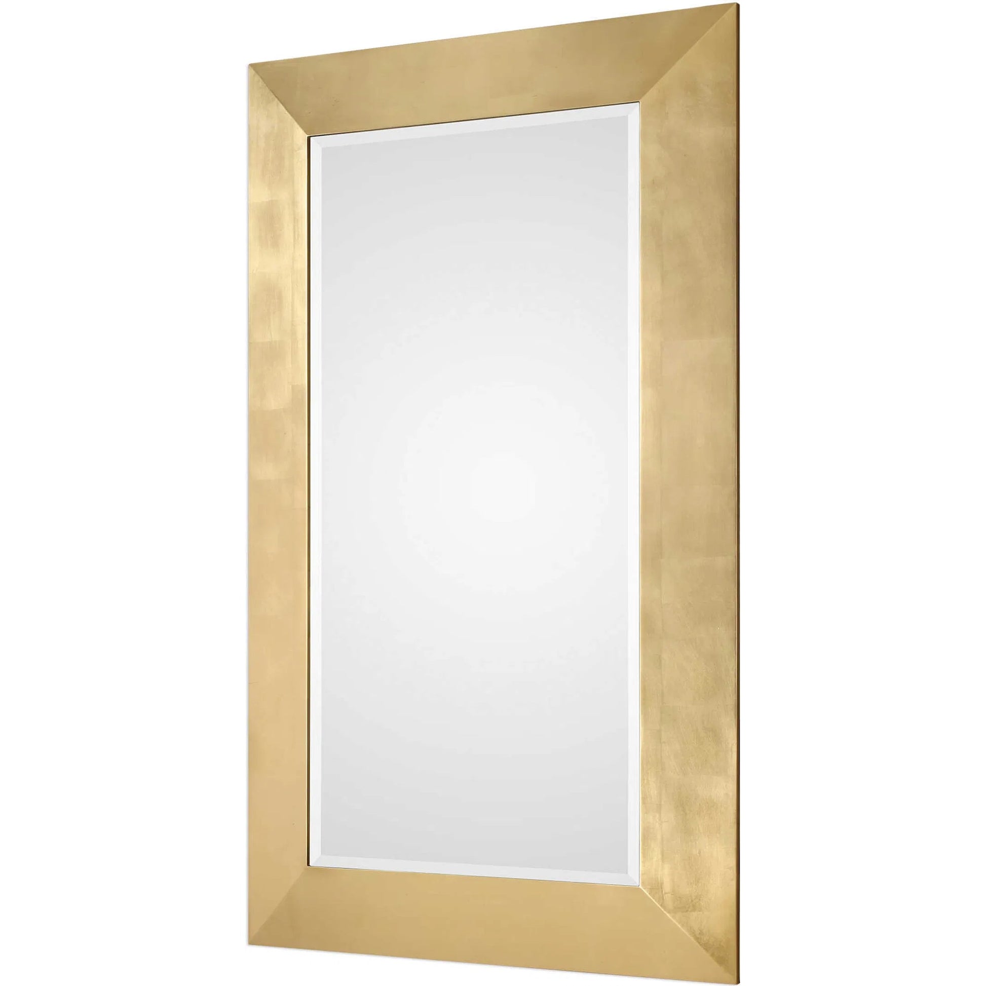 Chaney Mirror by Uttermost in gold. Made from pine, glass, mdf, paper in a modern style.