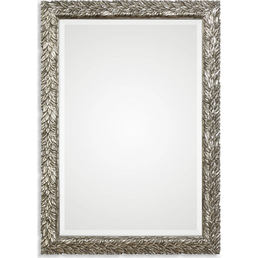 Evelina Mirror by Uttermost in silver. Made from mdf, glass, paper in a modern style.