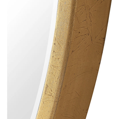 Cabell Mirror by Uttermost in gold. Made from steel, mdf, mirror in a modern style.