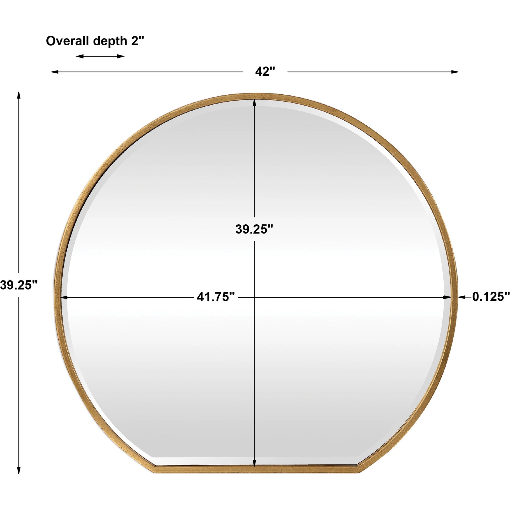 Cabell Mirror by Uttermost in gold. Made from steel, mdf, mirror in a modern style.
