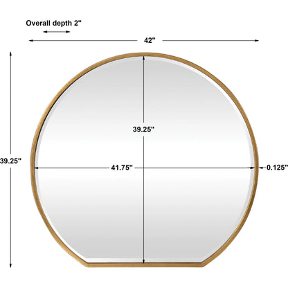 Cabell Mirror by Uttermost in gold. Made from steel, mdf, mirror in a modern style.