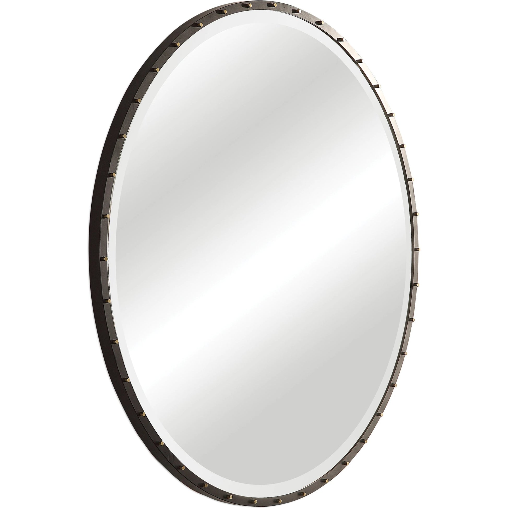 Benedo Round Mirror by Uttermost. Made from metal, mirror in a modern style.