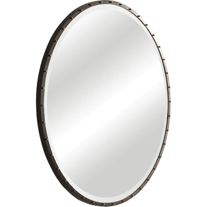 Benedo Round Mirror by Uttermost. Made from metal, mirror in a modern style.
