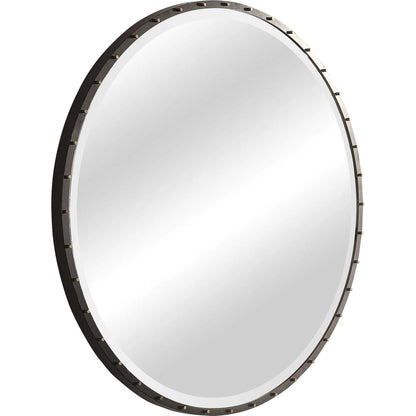 Benedo Round Mirror by Uttermost. Made from metal, mirror in a modern style.