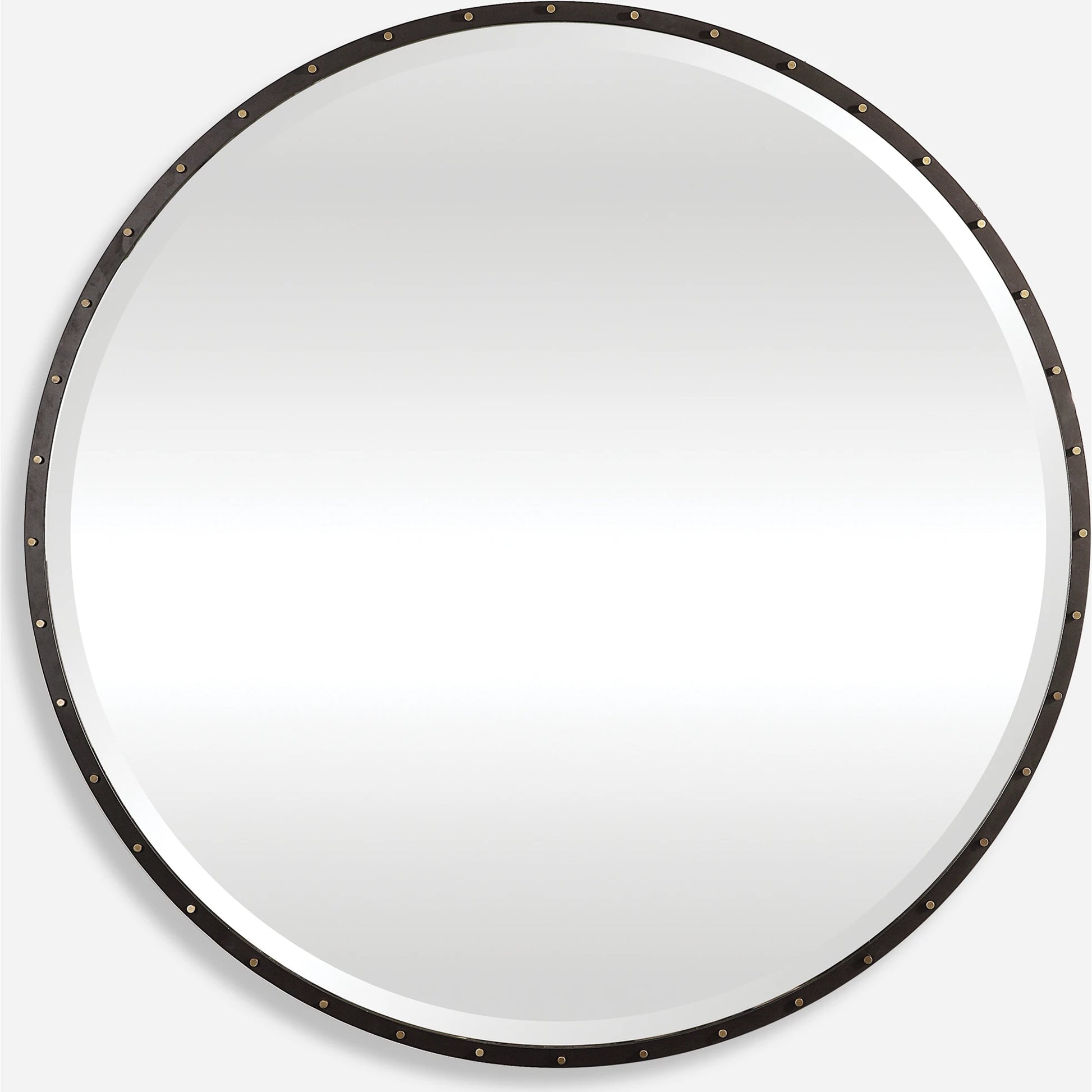 Benedo Round Mirror by Uttermost. Made from metal, mirror in a modern style.