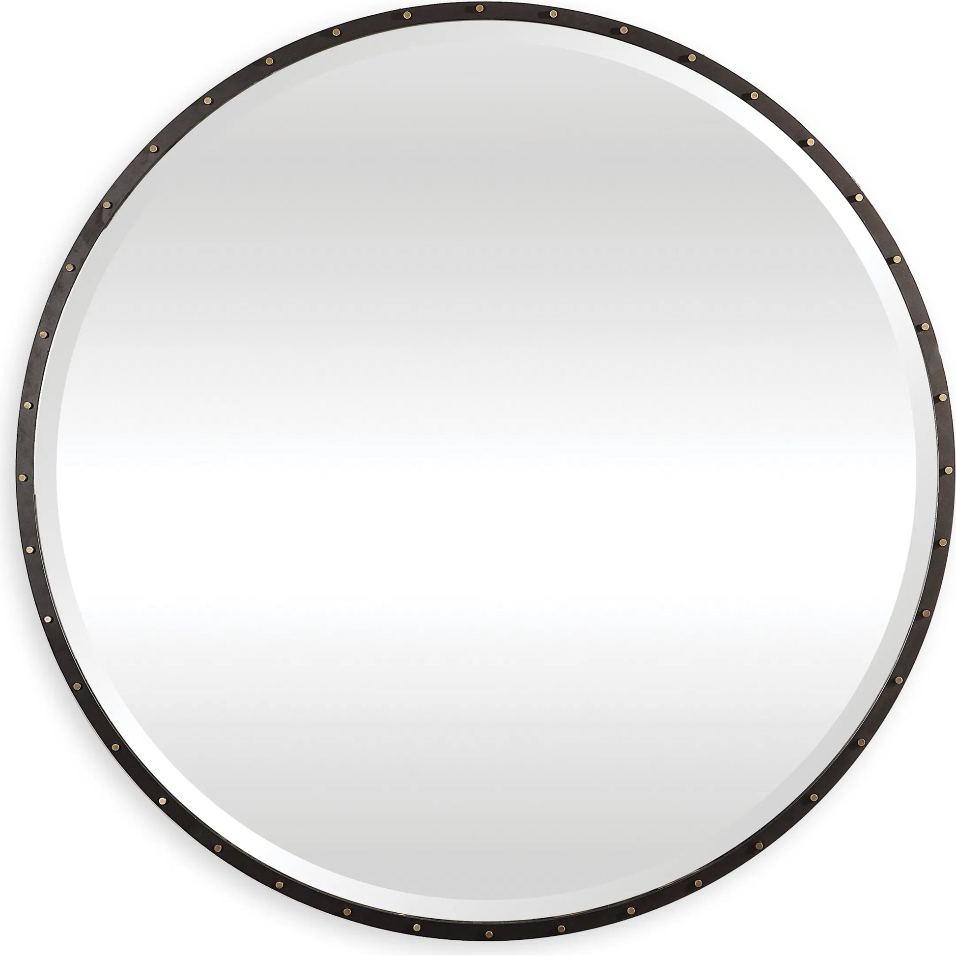 Benedo Round Mirror by Uttermost. Made from metal, mirror in a modern style.