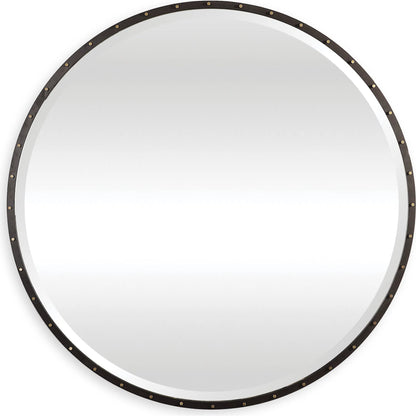 Benedo Round Mirror by Uttermost. Made from metal, mirror in a modern style.