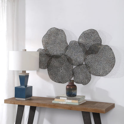Ripley Metal Leaf Wall Art by Uttermost. Made from iron in a modern style.