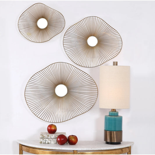 Avarie Wall Art by Uttermost in multi and gold. Made from iron, glass in a modern style.