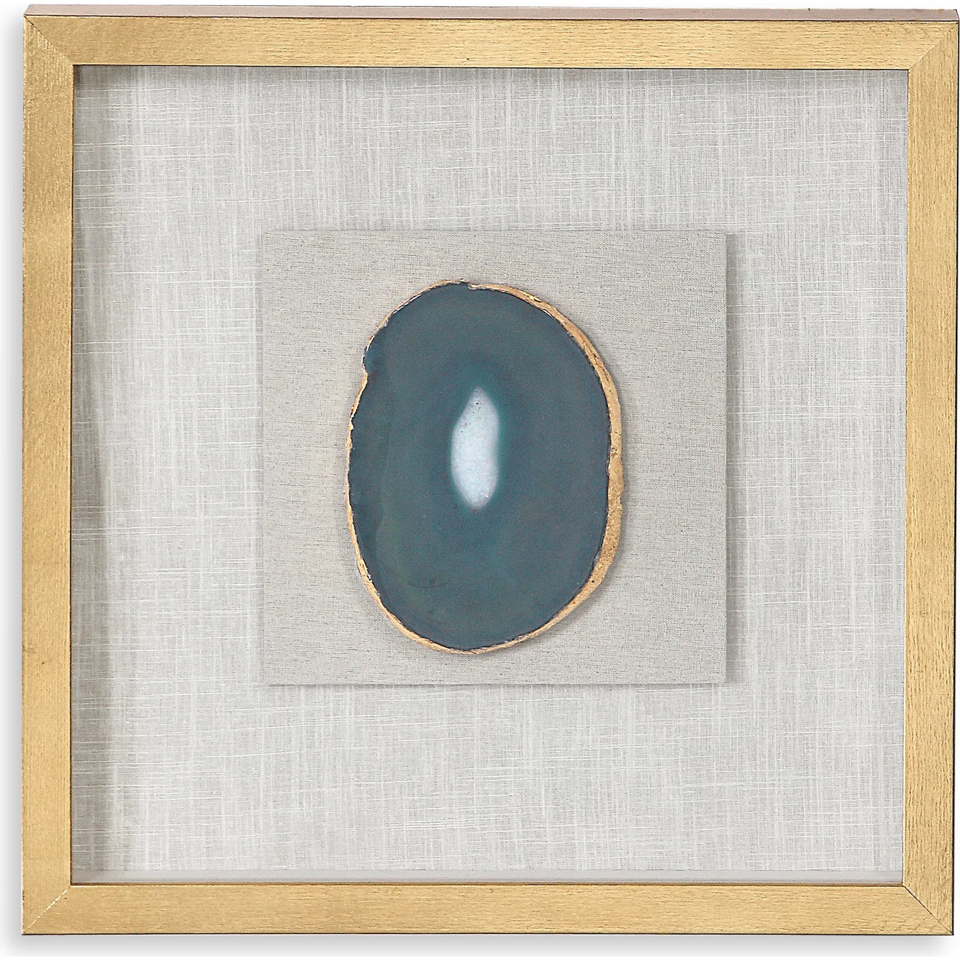 Keeva Agate Stone Shadow Box by Uttermost. Made from pine, agate, glass, mdf, linen in a eclectic & global style.
