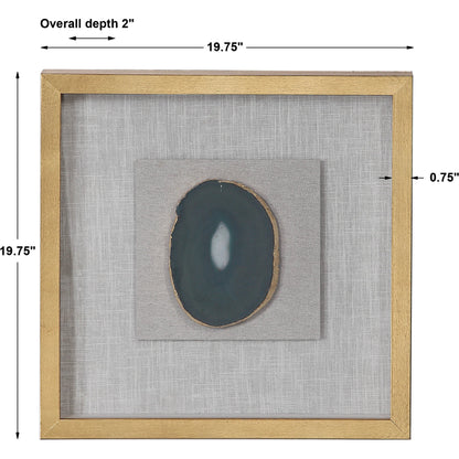Keeva Agate Stone Shadow Box by Uttermost. Made from pine, agate, glass, mdf, linen in a eclectic & global style.