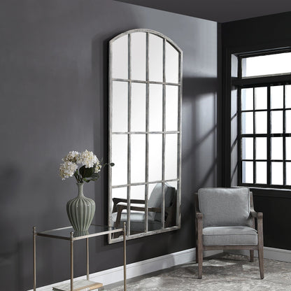 Amiel Ivory Arched Mirror by Uttermost. Made from metal, glass, mdf in a cottage & farmhouse style.