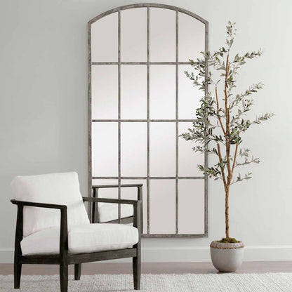 Amiel Ivory Arched Mirror by Uttermost. Made from metal, glass, mdf in a cottage & farmhouse style.