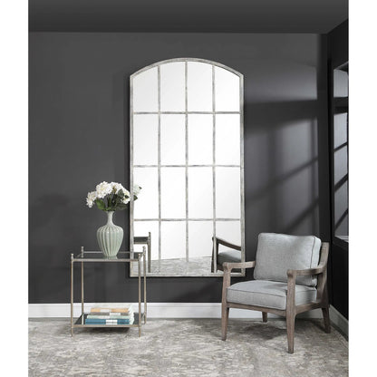 Amiel Ivory Arched Mirror by Uttermost. Made from metal, glass, mdf in a cottage & farmhouse style.