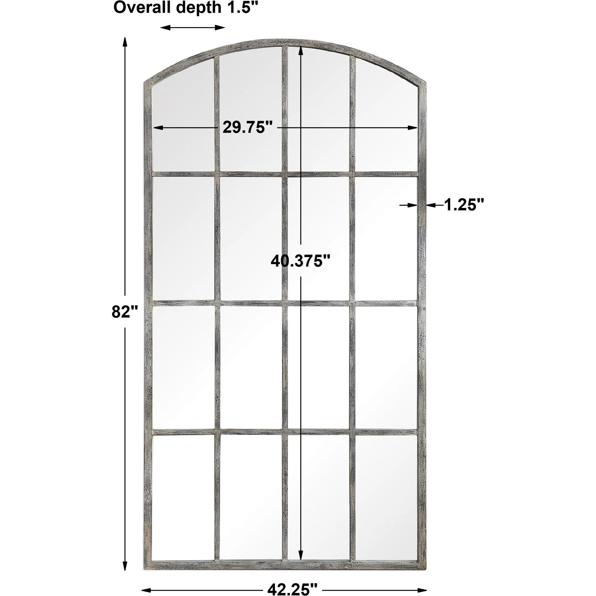 Amiel Ivory Arched Mirror by Uttermost. Made from metal, glass, mdf in a cottage & farmhouse style.