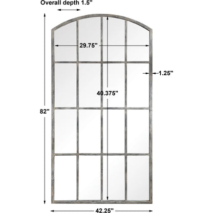 Amiel Ivory Arched Mirror by Uttermost. Made from metal, glass, mdf in a cottage & farmhouse style.