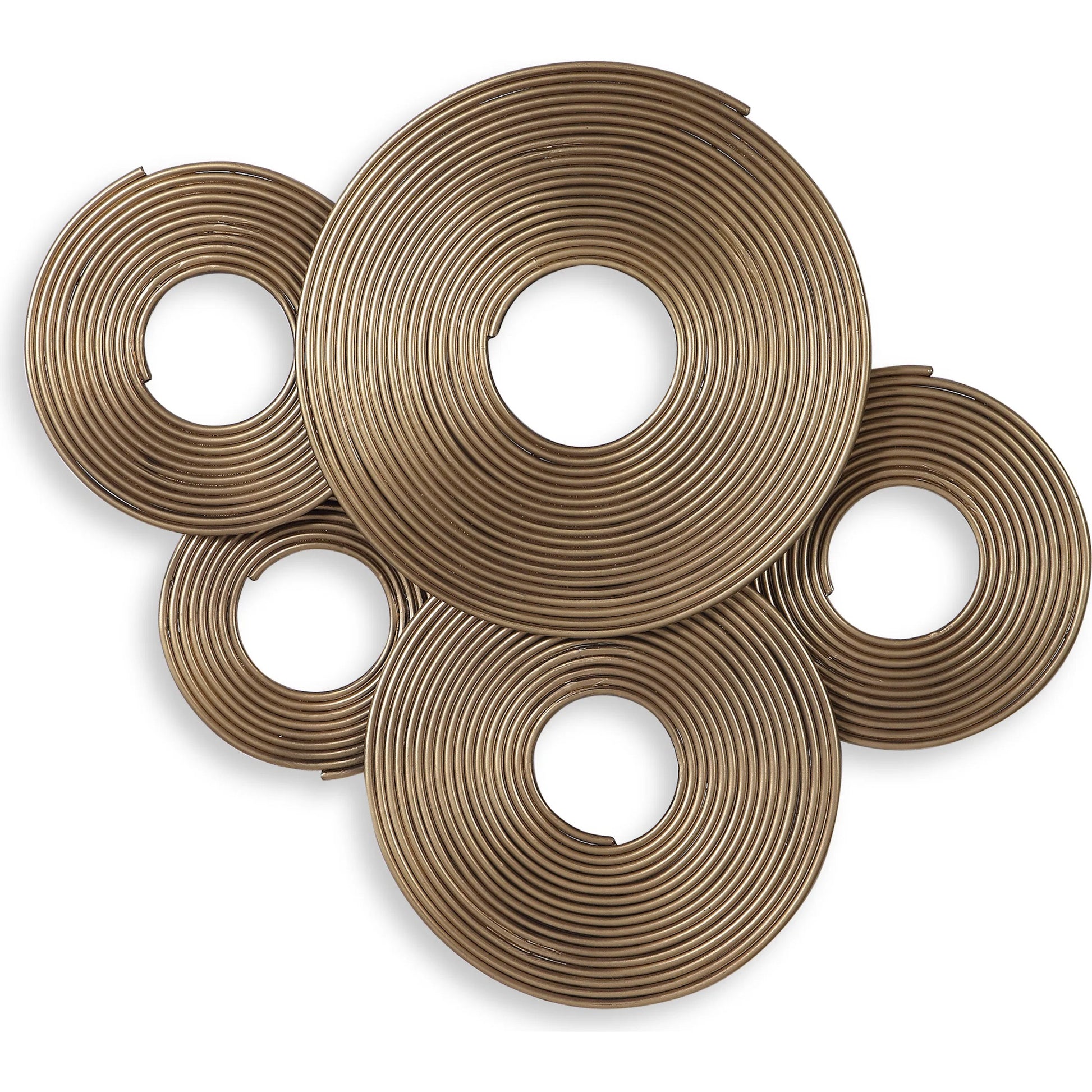 Ahmet Rings Wall Decor by Uttermost in gold. Made from iron in a eclectic & global style.
