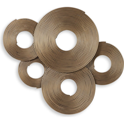 Ahmet Rings Wall Decor by Uttermost in gold. Made from iron in a eclectic & global style.