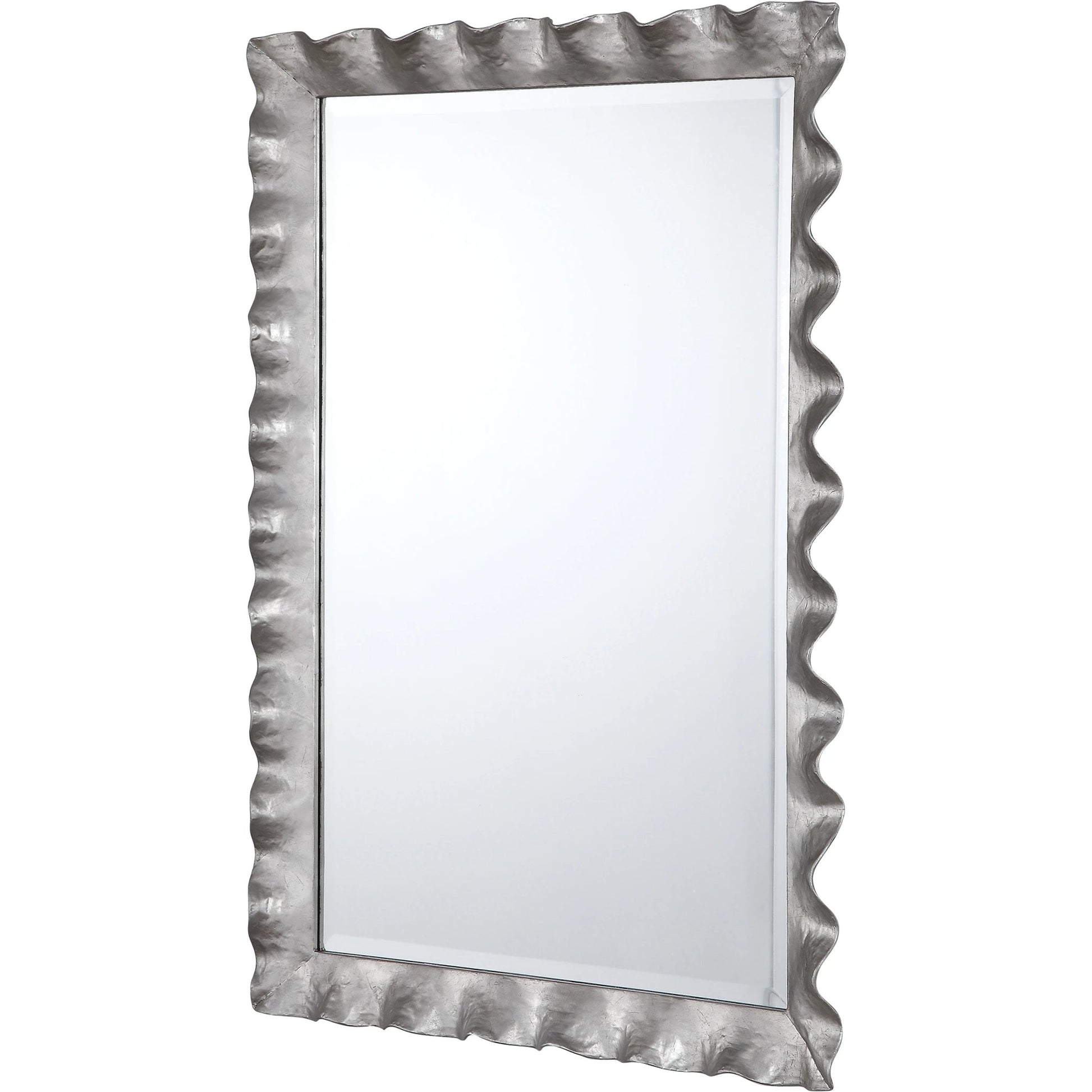 Haya Vanity Mirror by Uttermost in silver. Made from mirror, iron, mdf in a transitional style.