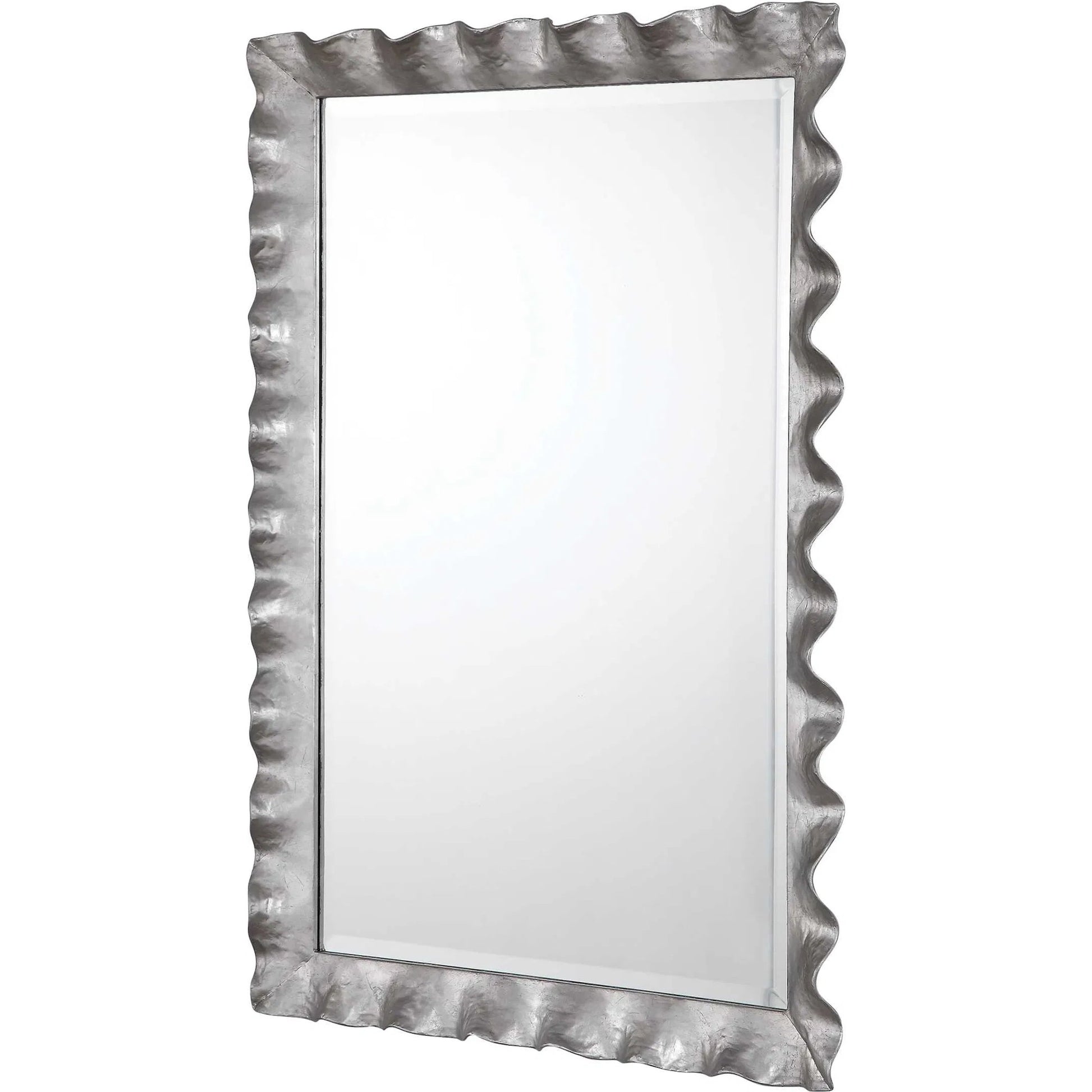 Haya Vanity Mirror by Uttermost in silver. Made from mirror, iron, mdf in a transitional style.