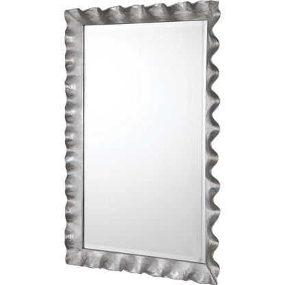 Haya Vanity Mirror by Uttermost in silver. Made from mirror, iron, mdf in a transitional style.