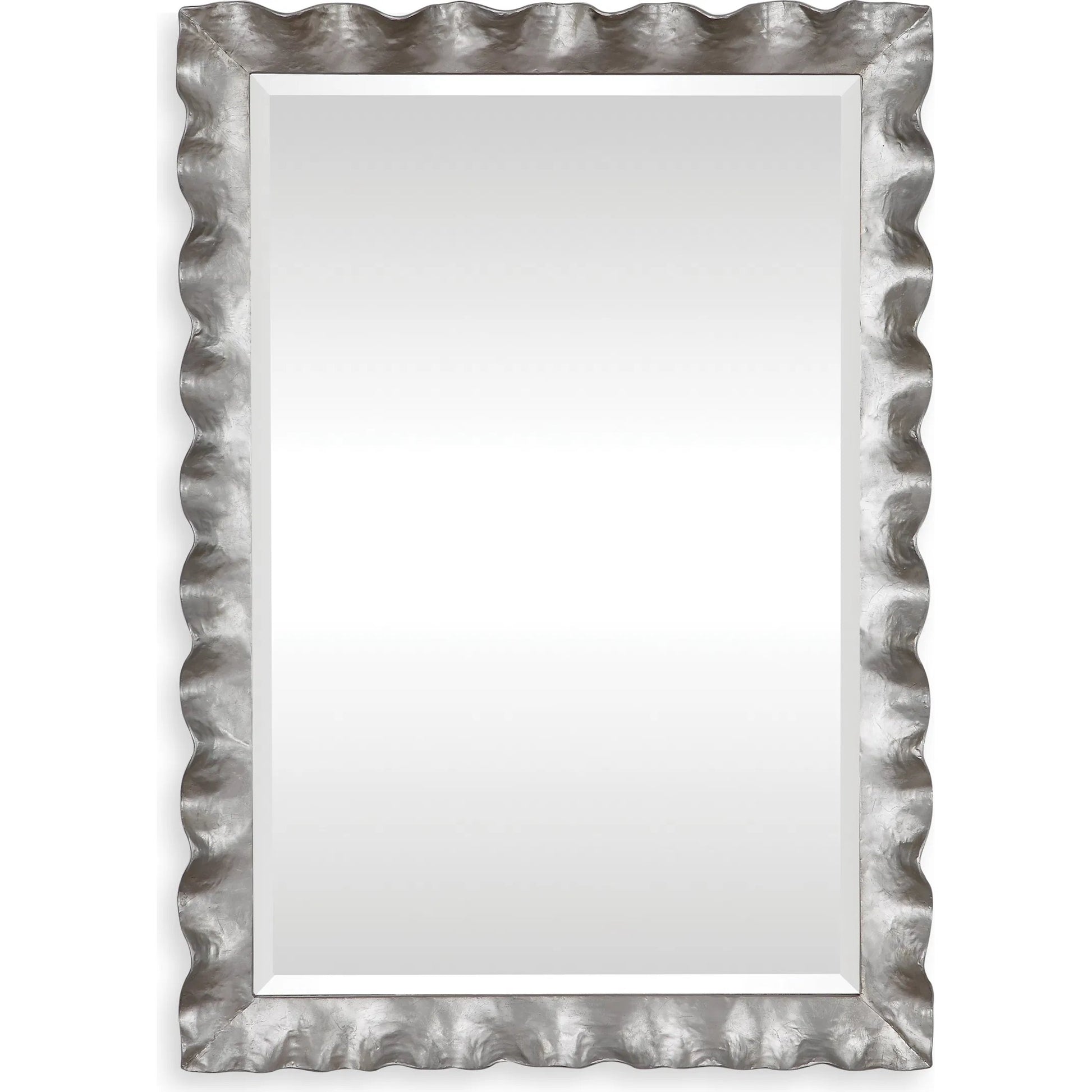 Haya Vanity Mirror by Uttermost in silver. Made from mirror, iron, mdf in a transitional style.