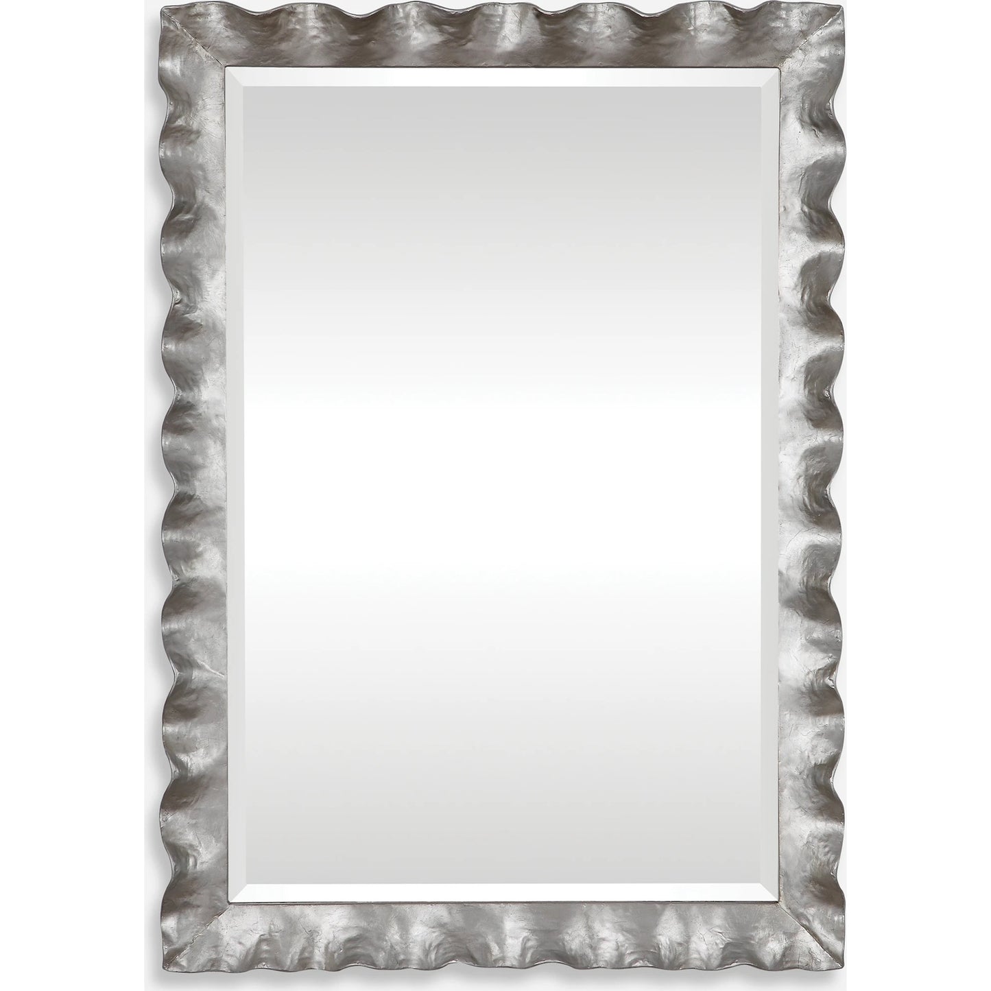 001 SR-388916 | Primary Silo | Haya Vanity Mirror by Uttermost in silver. Made from mirror, iron, mdf in a transitional style.