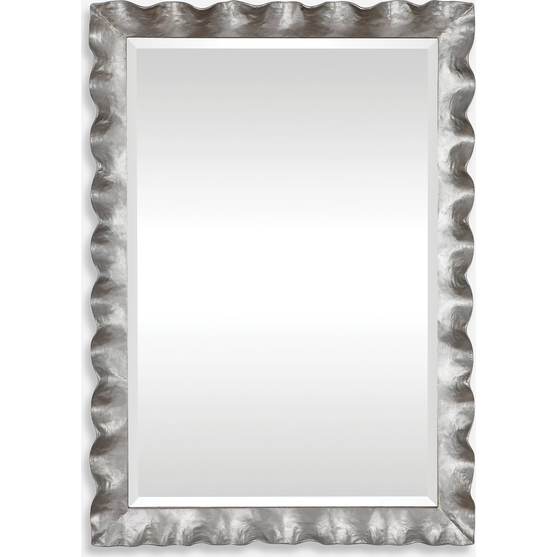 Haya Vanity Mirror by Uttermost in silver. Made from mirror, iron, mdf in a transitional style.