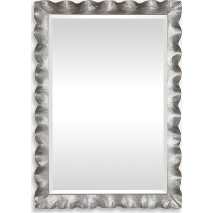 Haya Vanity Mirror by Uttermost in silver. Made from mirror, iron, mdf in a transitional style.