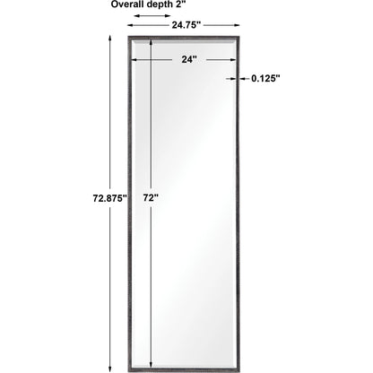 Callan Dressing / Leaner Mirror by Uttermost in distressed rustic bronze. Made from iron, mdf, mirror in a modern style.