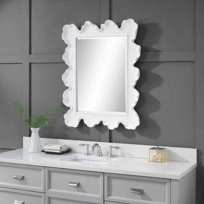 Sea Coral Coastal Mirror by Uttermost. Made from glass, resin in a transitional style.