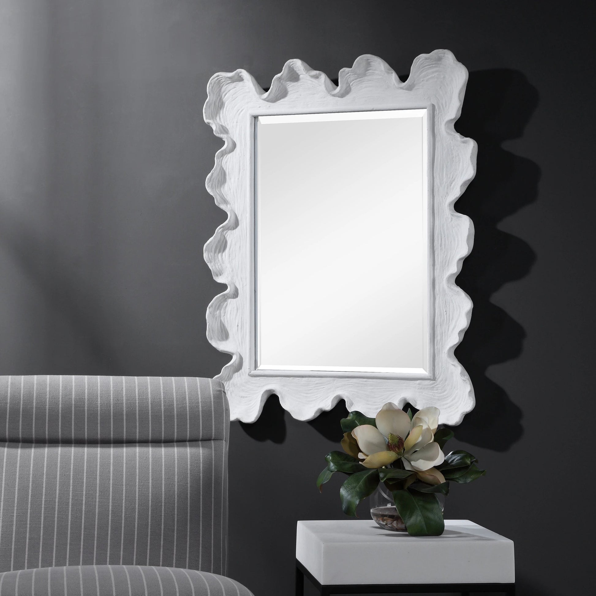 Sea Coral Coastal Mirror by Uttermost. Made from glass, resin in a transitional style.