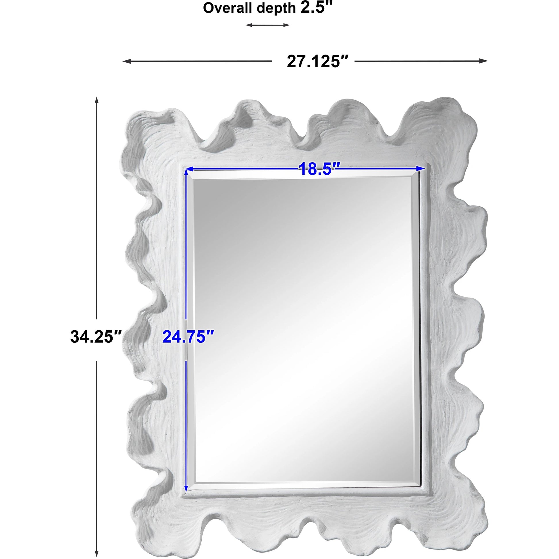 Sea Coral Coastal Mirror by Uttermost. Made from glass, resin in a transitional style.