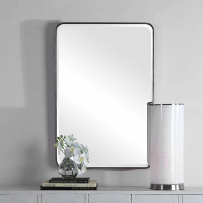 Aramis Silver Mirror by Uttermost in silver. Made from iron, glass, mdf in a modern style.
