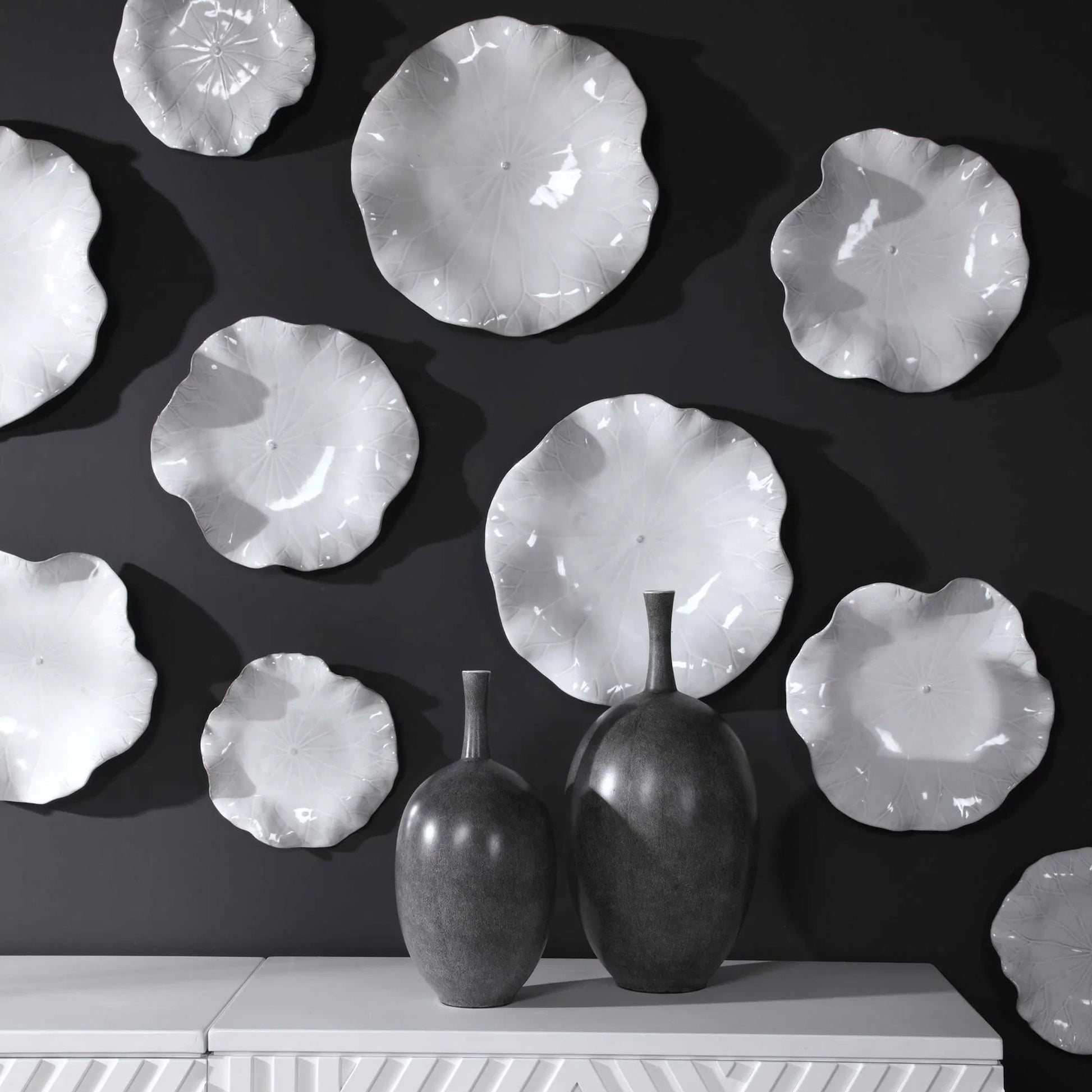 Abella Ceramic Wall Decor by Uttermost. Made from ceramic in a coastal style.