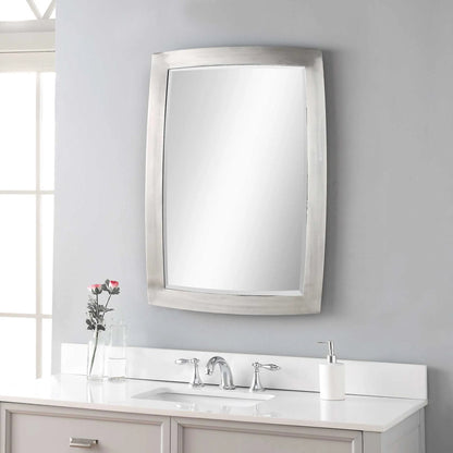 Haskill Mirror by Uttermost in nickel. Made from iron, glass, mdf in a modern style.