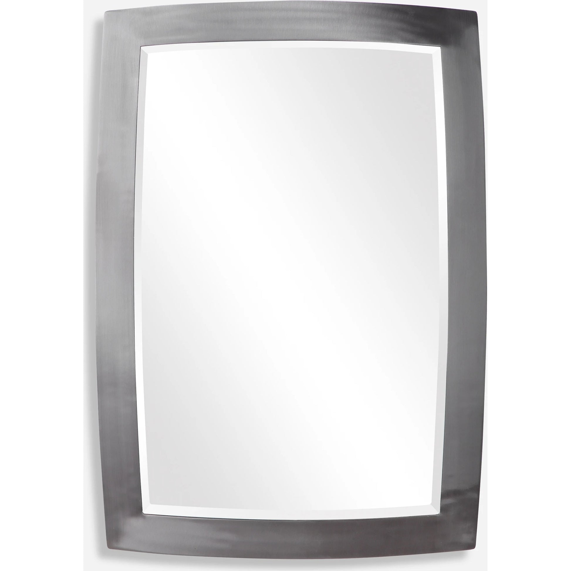Haskill Mirror by Uttermost in nickel. Made from iron, glass, mdf in a modern style.