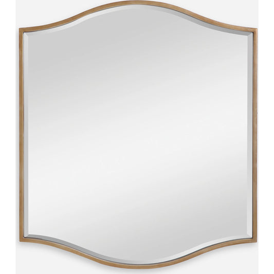 Cerise Mirror by Uttermost in gold. Made from mdf, metal, mirror in a transitional style.