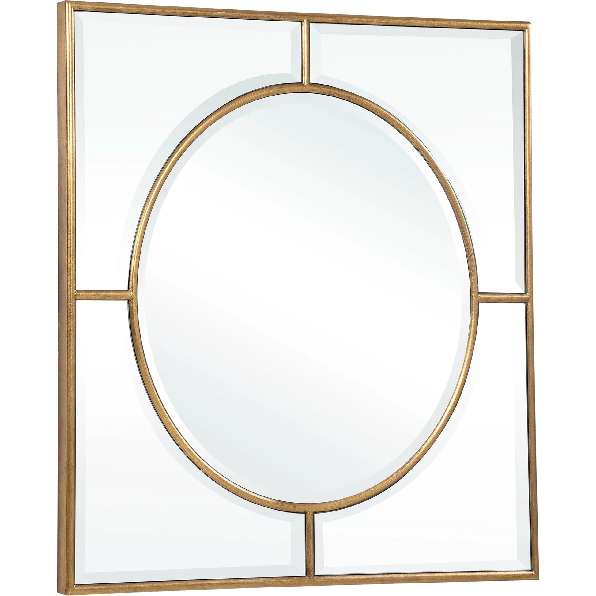 Stanford Mirror by Uttermost in gold. Made from mdf, mirror in a transitional style.